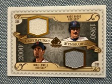 Wade BOGGS Mike LOWELL🔥2009 SP Legendary Cuts Generations Dual Relic #GM-WM💥