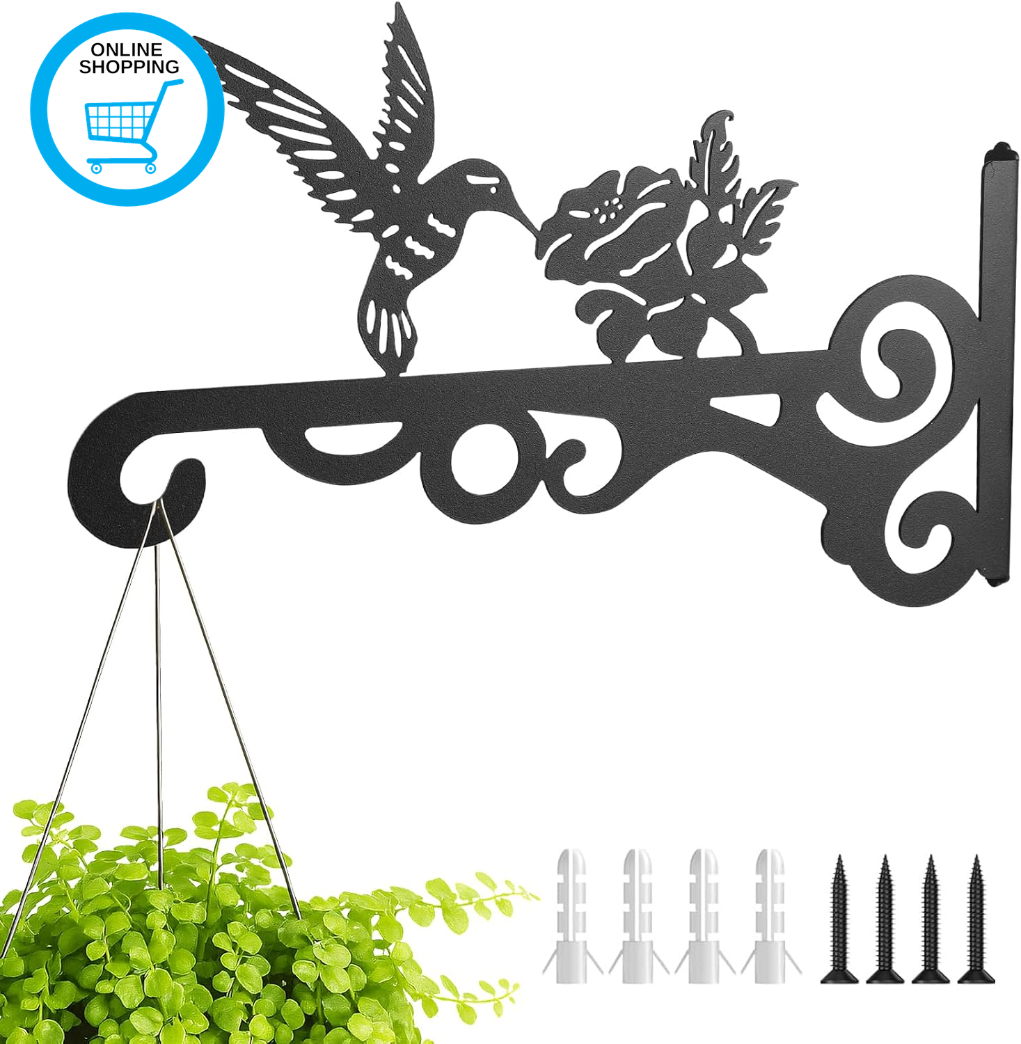 Hanging Basket Bracket Black Hanging Basket Brackets Outdoor 10 Inch Wall Bracke