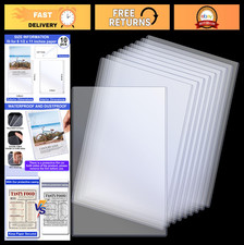 10 Pcs Clear Rigid Sheet Protectors 8.5x11, Hard Document Holders for Certificat