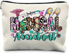 Medical Assistant Makeup Bag - Trendy Western Nurse Gifts, RN Cosmetic Bags Toil