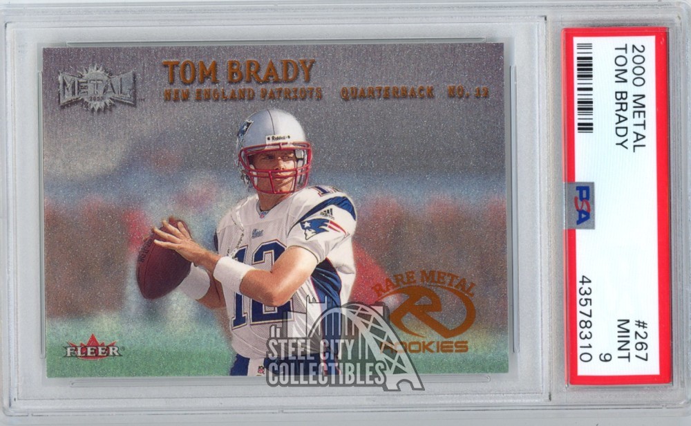 Tom Brady 2000 Fleer Metal Rookie Card #267 PSA 9 Mint