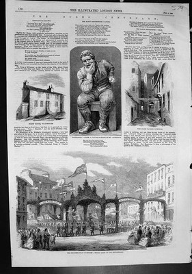 Old Burns Centenary Procession Dumfries Triple Arch House Tavern 1859 Victorian