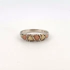 Vintage Black Hills Gold Sterling Silver 925 10k Leaf Grape Vine Ring Size 7