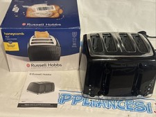 Russell Hobbs Spectrum 26071 Honeycomb 4 Slice Toaster Black Excellent Condition