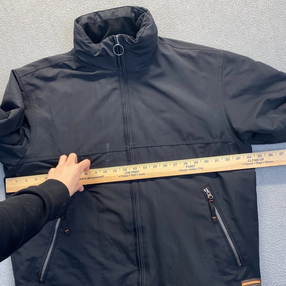 Weatherproof Black Zip-Front Fleece-Lined Soft Shell Jacket w/Hood Men's M - Image 4 of 4