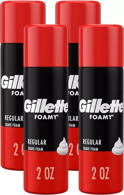 Gillette Foamy Regular Shaving Foam, 2 Oz (Pack of 4)...