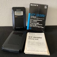 Sony ICF-SX5RV PLL radio tascabile sintetizzata TV/FM/AM vintage con custodia manuale japan