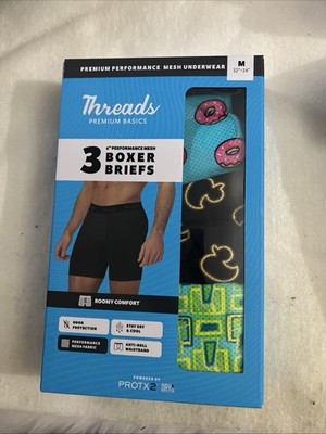 Threads Mens Performance Boxer Briefs 3 pk Large Donuts Ducks Gag Gift Underwear
