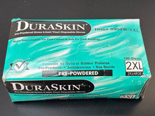 new DuraSkin 2904W / 2XL Green 6.5mil Vinyl Disposable Exam Gloves, 100/PK