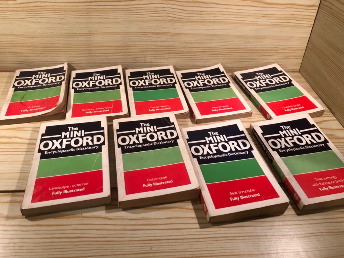 Vintage The Mini Oxford Encyclopaedic Dictionary Set Of Nine - Book 8 Missing