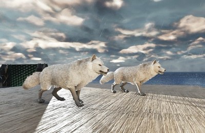 Ark Survival Ascended - White Direwolf Pair  PC/PS5/XBOX PVE