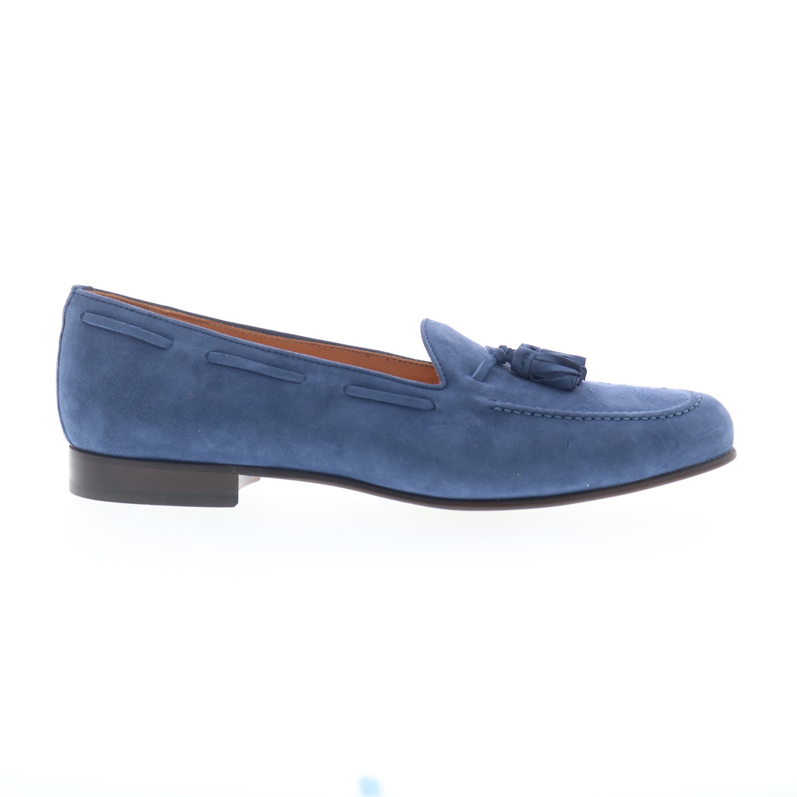Zelli Italia Naples Goat Suede Tassel Loafer Mens Blue Loafers Casual Shoes 9