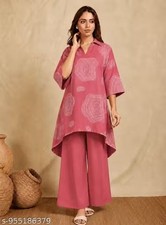 Readymade Rayon Kurta/Kurti Palazzo set For Women's Party Festive Outfit Gift