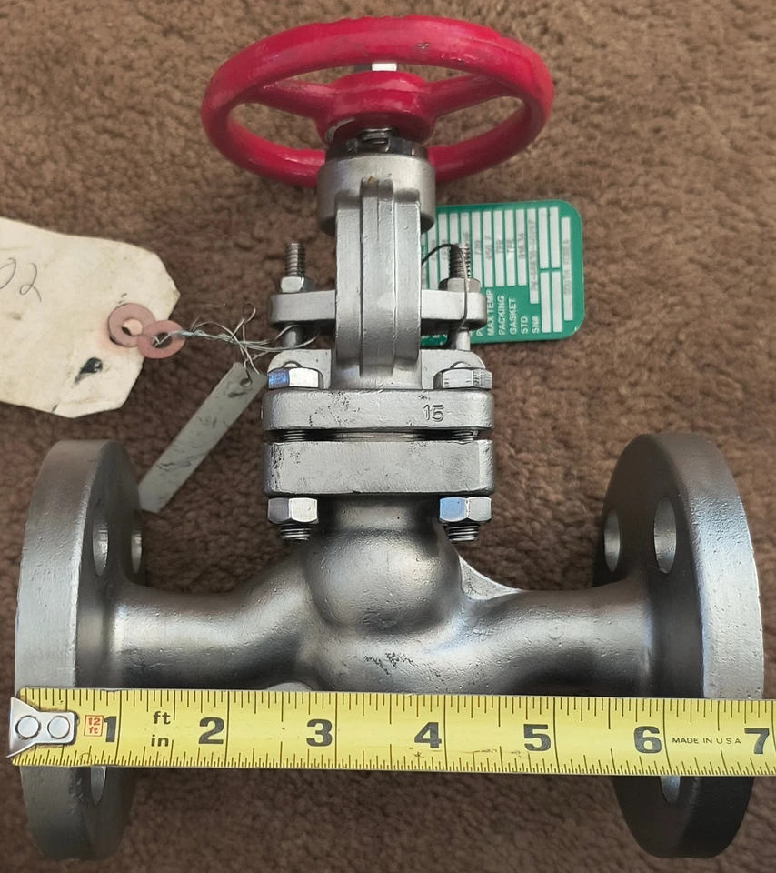 Ladish 3/4" Globe Valve Class 300 Flanged Stainless Steel CF8M OS&Y Trim 12 NOS - Image 2 of 4