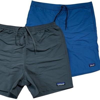 Two Pair Of Patagonia Men Swim Shorts Size S Blue And Gray Drawstring Casual Fit