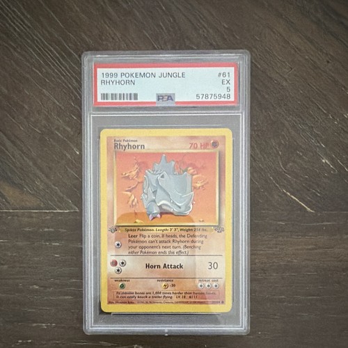 Rhyhorn (1st Edition) graded PSA 5 for sale on eBay