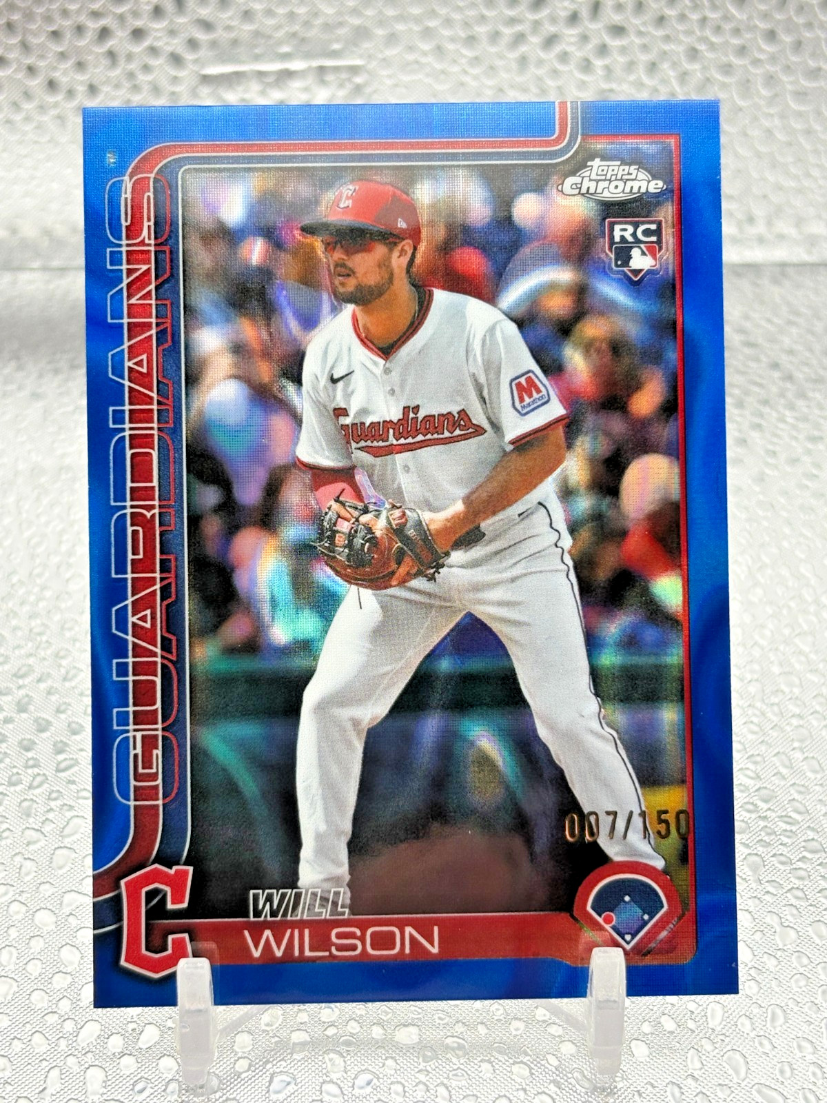 2025 Topps Chrome Update WILL WILSON RC #USC187 **BLUE LAVA REFRACTOR #007/150