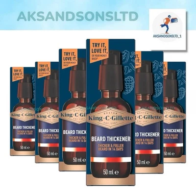 King C. Gillette Beard Thickener with Vitamin B and Caffeine 50ml