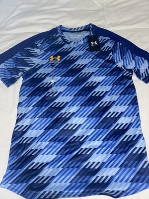 Under Armour Training T-Shirt M Fitted blau gestreift Kurzarm
