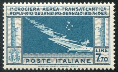 1930 Kingdom Airmail 7.70 Balbo new spl cert. Chile **