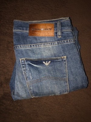 Armani Jeans Slim Fit Stretch Denim W34 L32 Grey GA Mens AJ