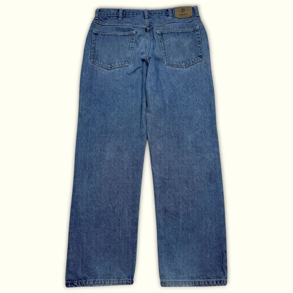 wrangler Vaqueros W32/L30 Azul Excelente Hombres Moderno (m517) - Imagen 2 de 4