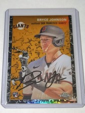 2023 Topps Platinum Anniversary Bryce Johnson Black Toile /10 Rookie Giants