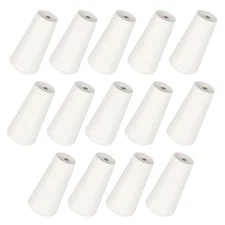 14 Pcs Bamboo Roller Blind Pendant White Pull Cord Knobs Hanging Pulls