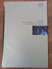 Audi Price List A3 A4 A6 A8 11/98 Brochure Brochure Catalogue Broszura Folleto
