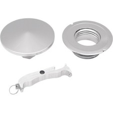 Chrome Right Hand Vented Screw-In Gas Cap with Paint Protector Harley 96-21