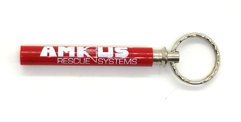 Vintage Amkus Rescue Systems Fire Extrication Valparaiso Indiana Keychain 