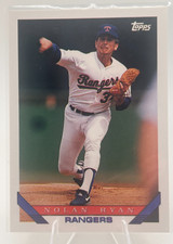 Nolan Ryan Baseball Cards Inserts, Base 80's/90's - Select Your Favorite Cards