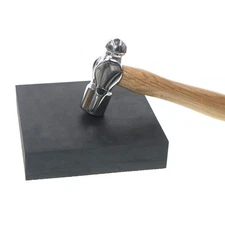 Jewelry Making Kits - Rubber Bench Block (4x4in) with Jewelry Hammer,Metal St