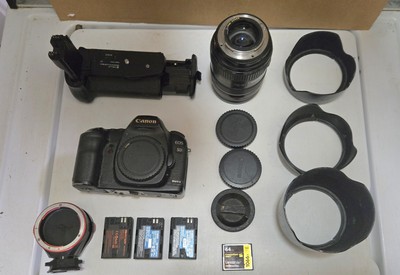 Canon 5D Mark II + 24-70L (both broken) + battery grip + extras