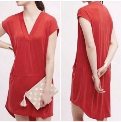 Anthropologie Dolan Red Lola Cocoon Tunic Dress Size XL