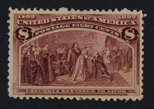 CKStamps: US Stamps Collection Scott#236 8c Columbian Mint H OG