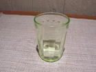 Vintage Uranium Green Depression Glass Collectible Tumbler 4"