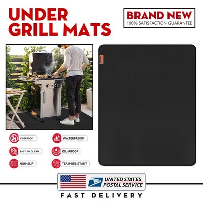 Fireproof Under Grill Mat 60''x48'' Outdoor Patio Lawn Deck Fire Resistant Pad US