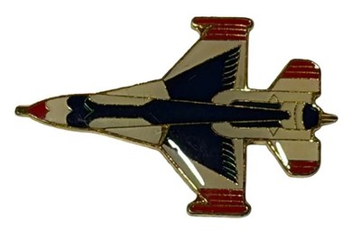 US Air Force F 16 Thunderbird Flying Falcons Fighter Jet Plane Bottom View Pin