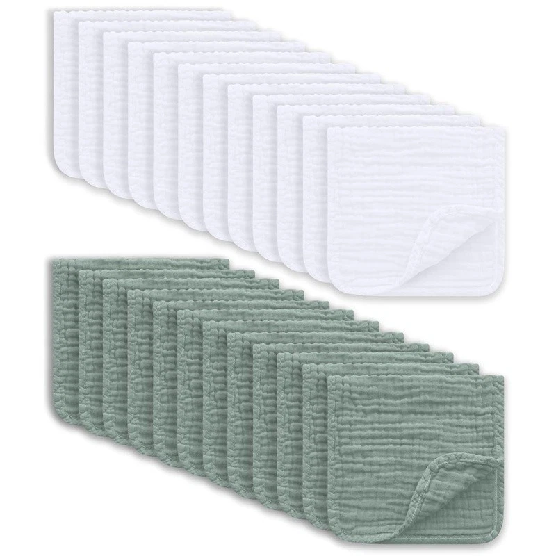 Paños para eructos de muselina de algodón suaves absorbentes multifunción toallitas para bebés paños EE. UU. Foto 2 de 4