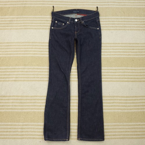 PRADA Regular Fit Jeans Womens Size 25 (28x29.5) Blue Denim Low Rise Bootcut