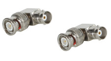 2-Pack BNC Right Angle Adapter Connector Male To Female