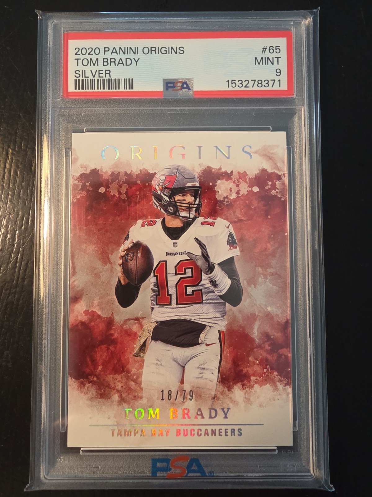 2020 Panini Origins Tom Brady Silver Numbered To /79 - PSA 9 - #65 view 1
