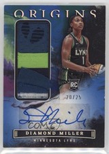 2023 Panini Origins WNBA Jersey Blue 20/25 Diamond Miller Rookie Auto RC 11ba