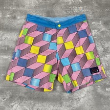 vintage 80s OZZY AUSTRALIA swim shorts trunks Mens 31 surf geometric abstract