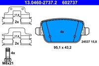 Bremsbelagsatz FÜR Volvo V70 Iii (135), Volvo S80 Ii (124) - Ate 13.0460-2737.2