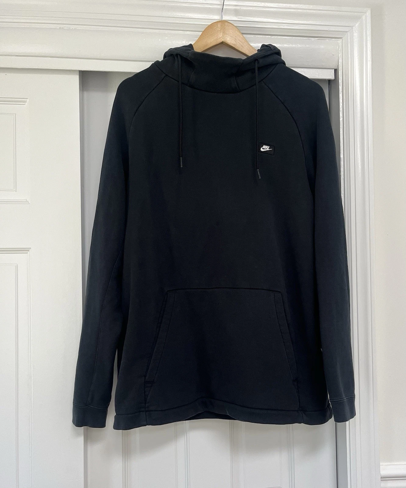Nike Men’s Sportswear Modern Hoodie XL Black Funnel Neck Cowl Neck Pullover.