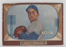 1955 Bowman Erv Palica (Last sentence states: Had a 13-8 record in 1950) mx0