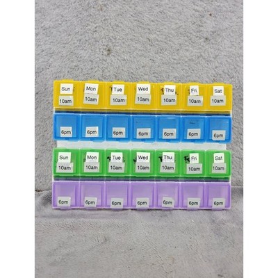 Deluxe Medtime Planner Apothecary Products Inc Pill Organizer 14 Day 4 Times