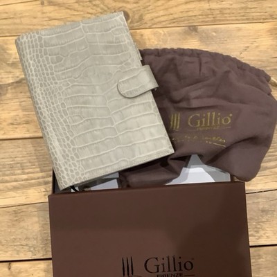 Gillio Firenze A5 Appunto Matt Grau Krokodilleder